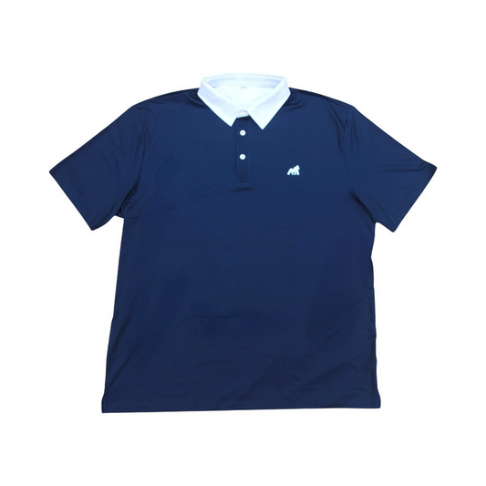 Golf Polo - Navy (White Collar)