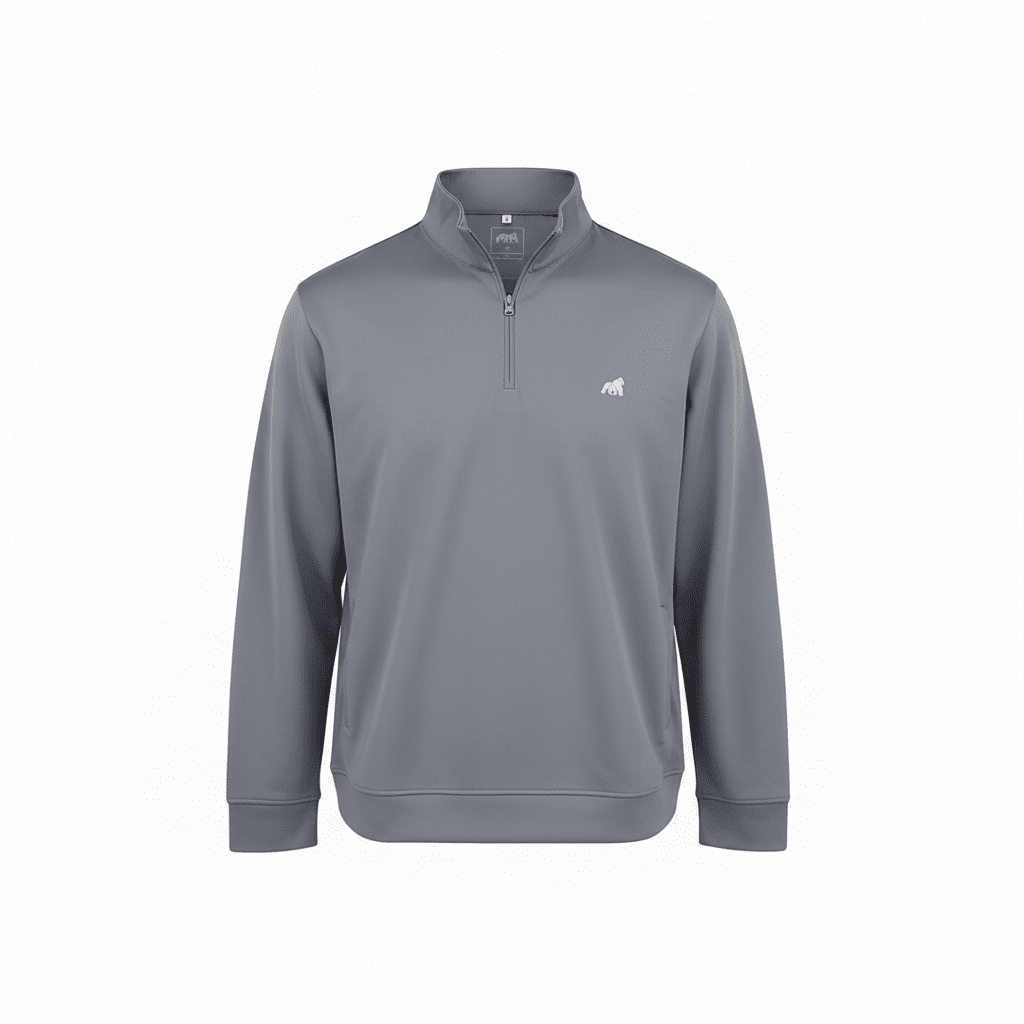 Golf Jumper - Quarter Zip - Grey - Primate Activewear
