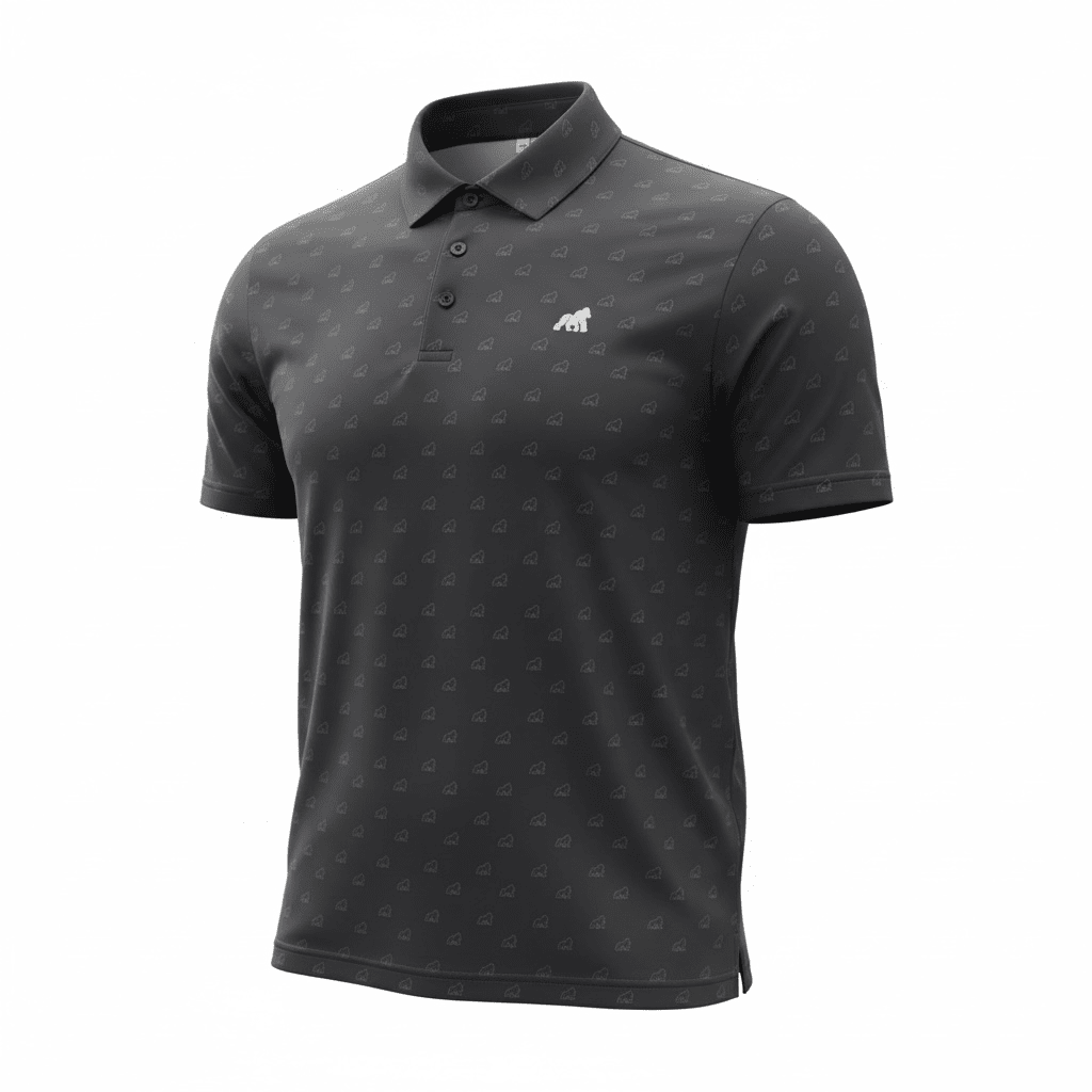 Golf Polo - Black - Primate Activewear2