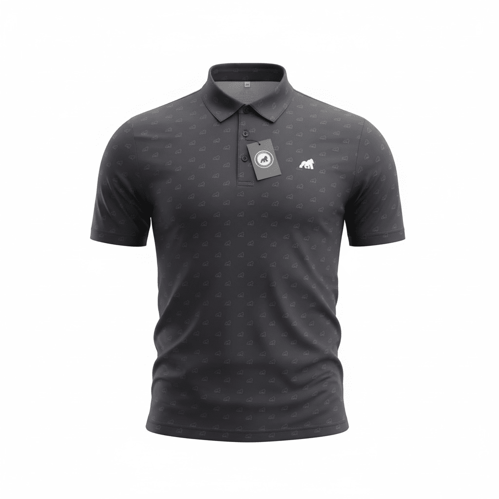 Golf Polo - Black - Primate Activewear1