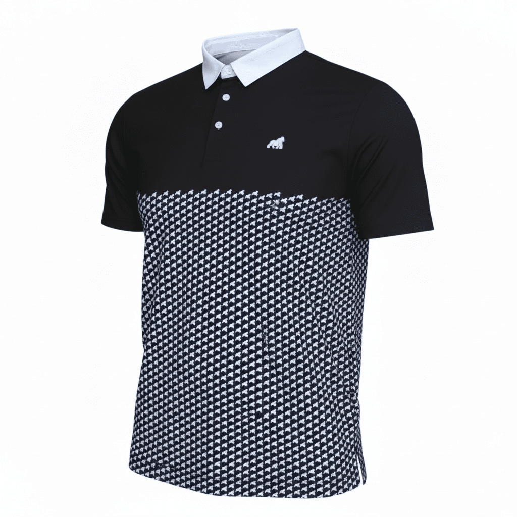 Golf Polo - Black (Patterned) - Primate ActivewearGolf Polo - Black (Patterned)Primate ActivewearPrimate Activewear2