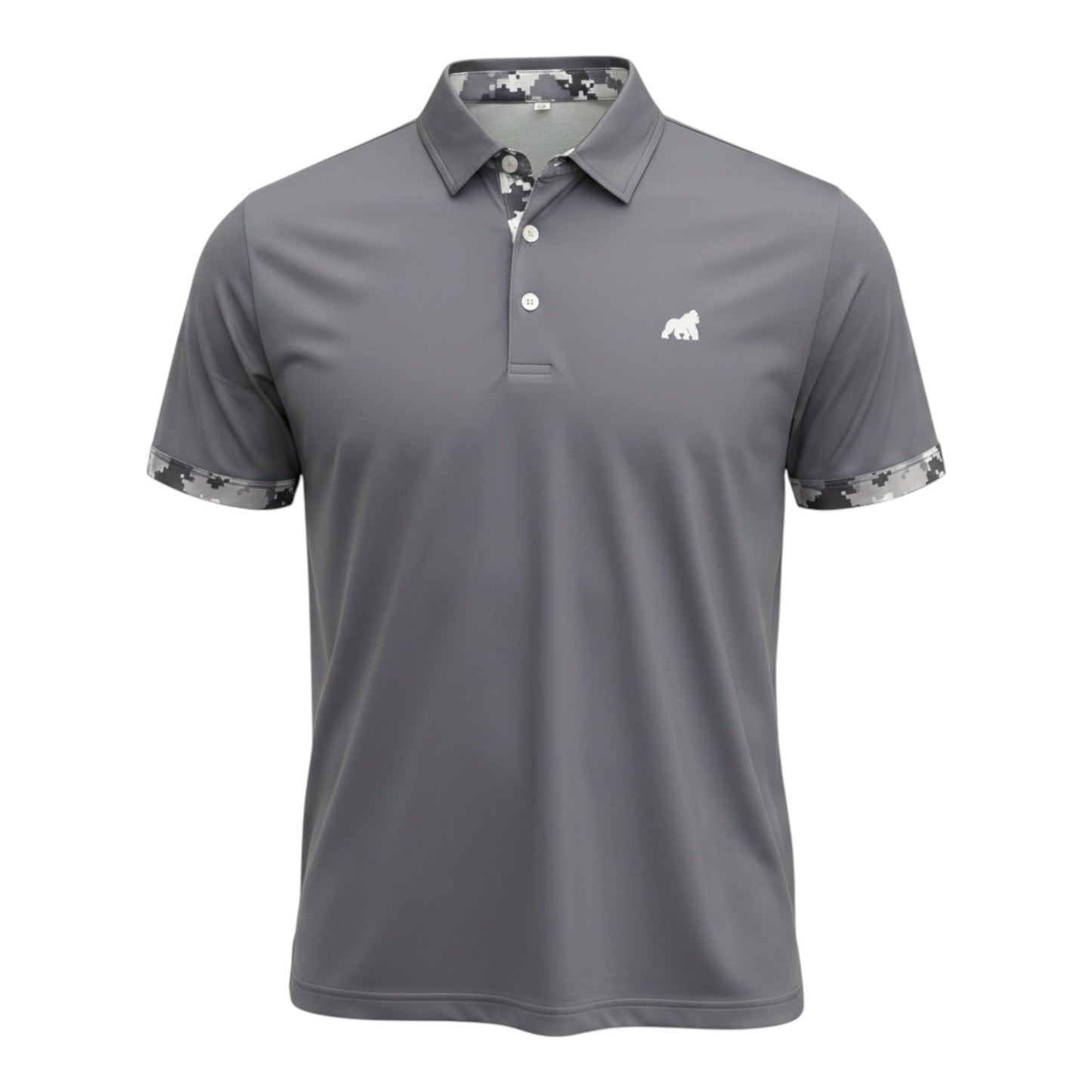 Golf Polo - Grey Camo - Primate Activewear