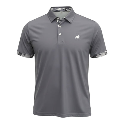 Golf Polo - Grey Camo - Primate Activewear