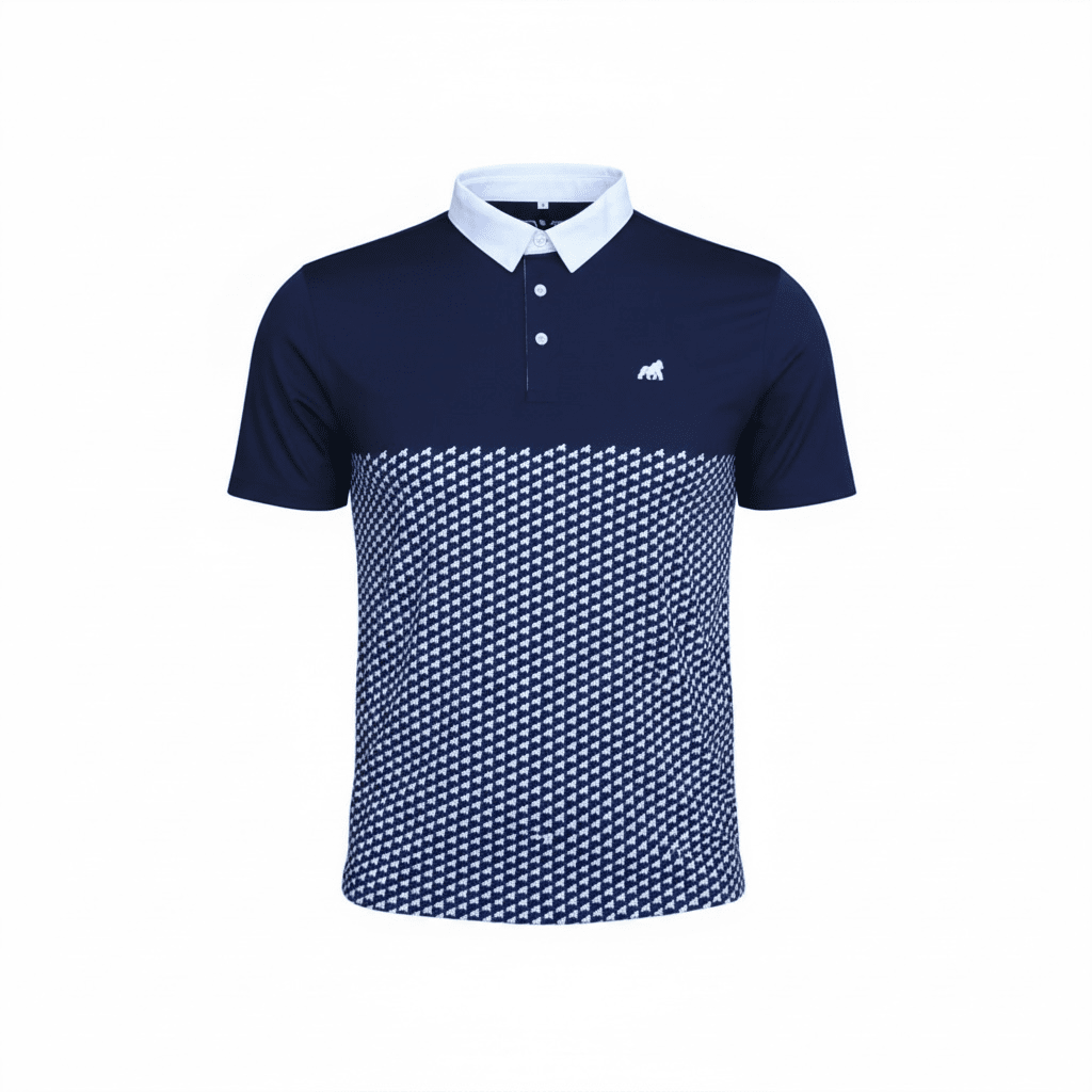 Golf Polo - Navy (Patterned) - Primate ActivewearGolf Polo - Navy (Patterned)1