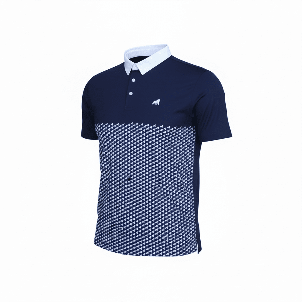 Golf Polo - Navy (Patterned) - Primate ActivewearGolf Polo - Navy (Patterned)2