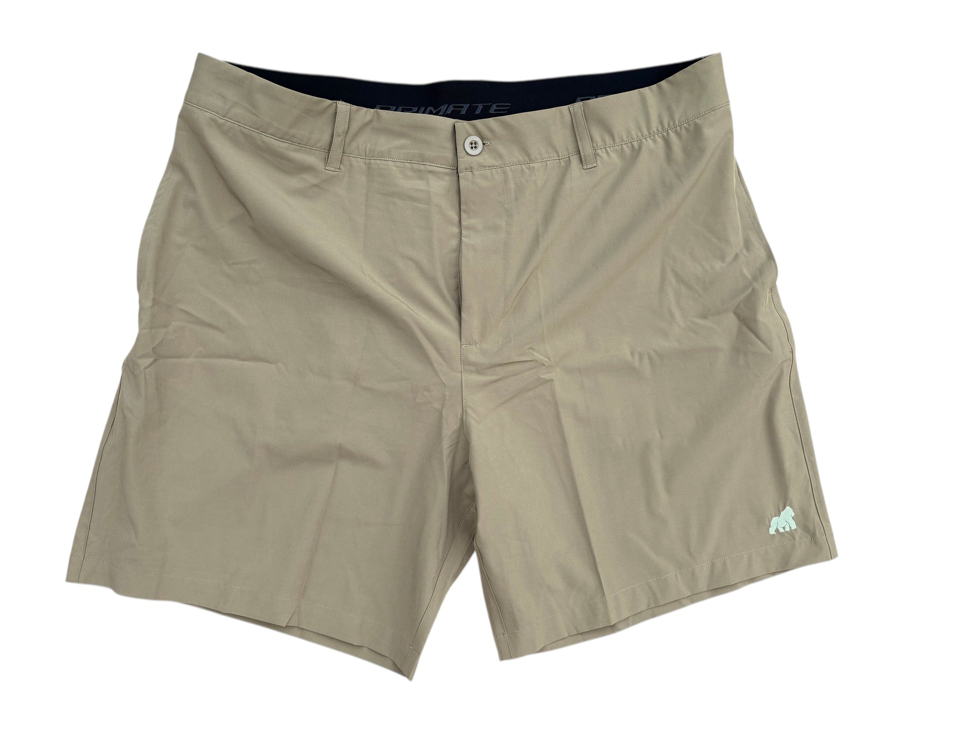 khaki golf shorts for men - designed for comfort - shop golf apparel online by primate activewear