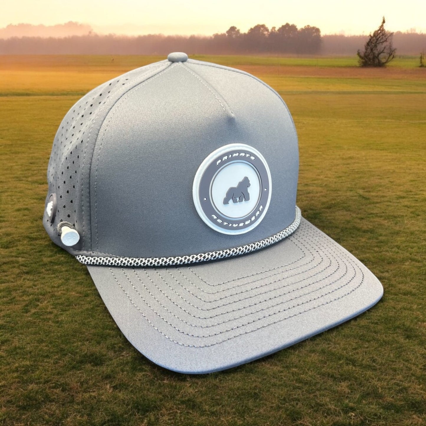 Sweat & water resistant golf hat - Grey - Primate Activewear