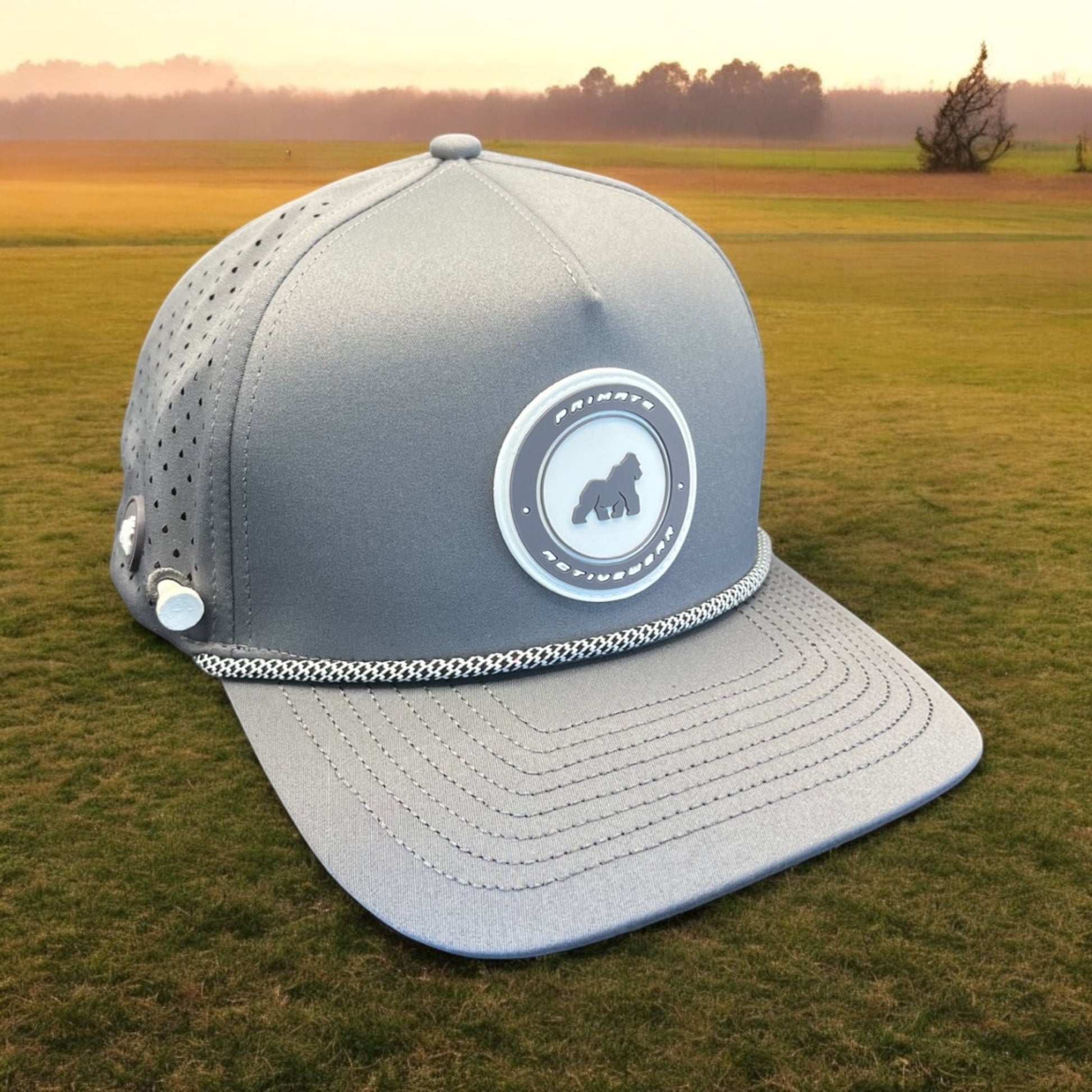 Sweat & water resistant golf hat - Grey - Primate Activewear